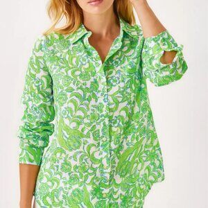 NEW Lilly Pulitzer Lynd Tunic Resort White Lil Daffodil Hill